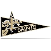 Rico Industries NFL Football New Orleans Saints Soft Felt Pennant - EZ to Hang - Home Décor (Game Room, Man Cave, Bed Room)