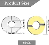 suyli 6x Stainless Steel Pipe Covers 28mm Split Flange Rosette Collars Chrome view 2