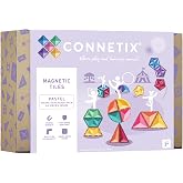 CONNETIX Magnetic Tiles Pastel Shape Expansion Pack, 48 Pieces