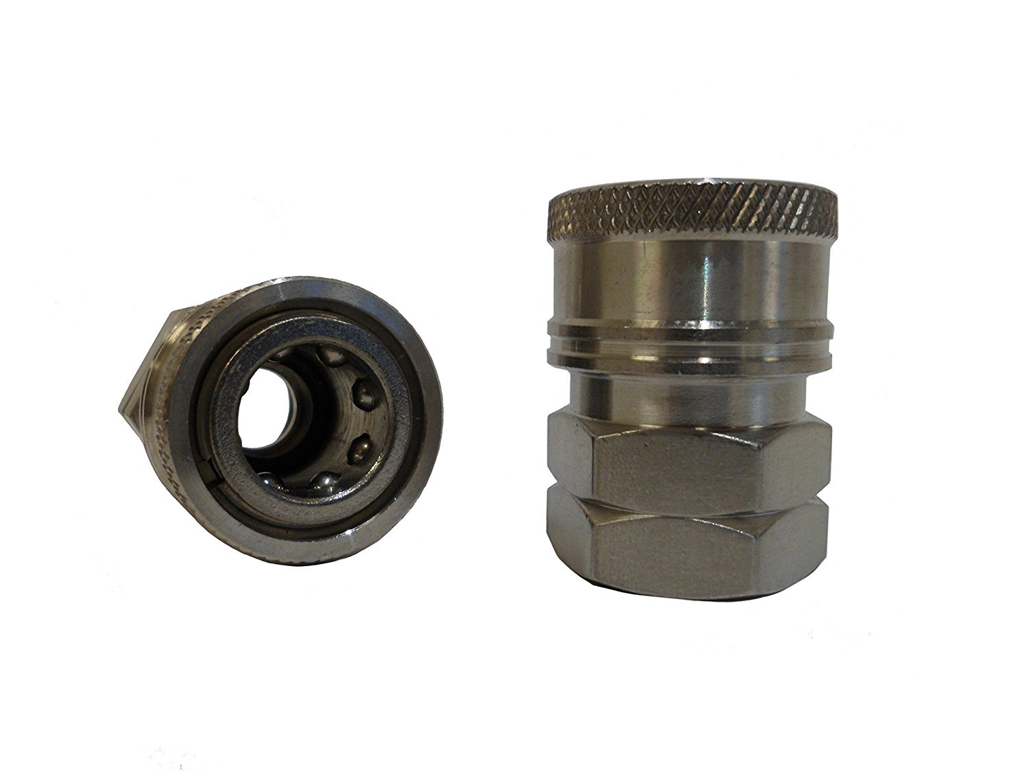Ultimate Washer UW11-PA82EG Female Coupler, 1/4-Inch, Stainless Steel, 2-Pack (1/4)