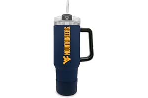 The Fanatic Group West Virginia University 40oz. Tumbler with Handle and Straw - Navy