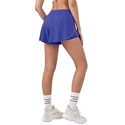 Aurefin Women's 2 in 1 Flowy Running Shorts High
