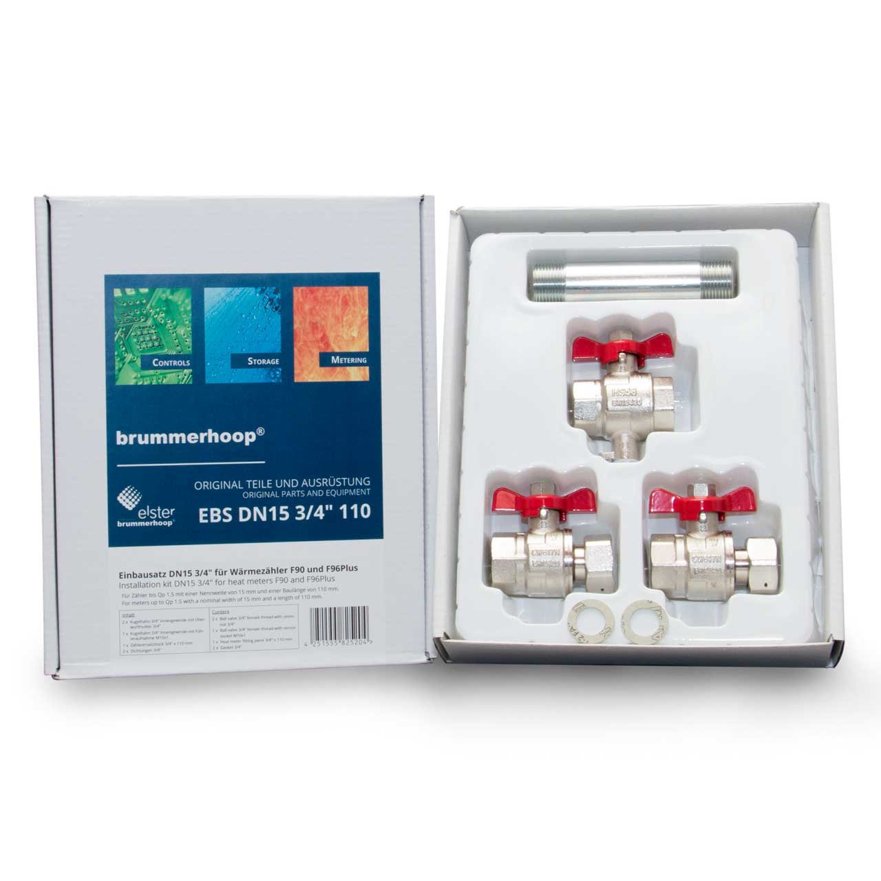 Installation kit for Heat Meter F90 and F96Plus 3/4 inch DN15 110 mm