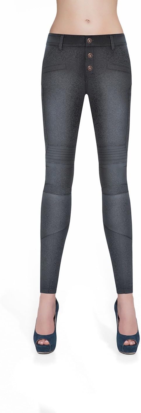 Blue Bottom Leggings Sexy Handmade Black Size L
