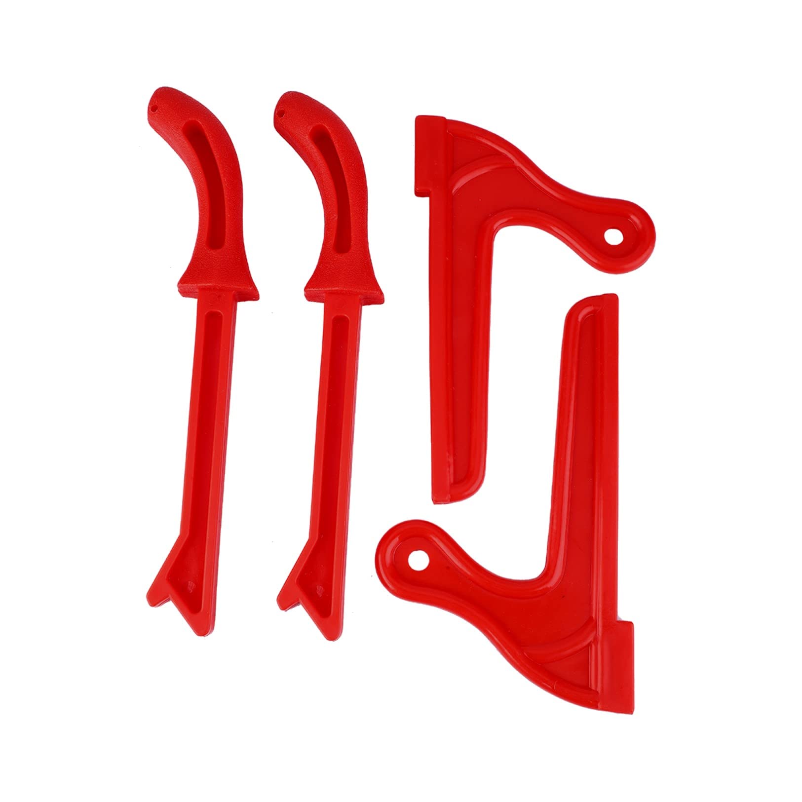 Table Saw Push Sticks, 4Pcs Woodworking Hand Protection Safety Push Sticks with Ergonomic Handle Design, Table Saw Accessories for Carpentry Table Saws, Router Tables, Jointers and Band Saws(Red)