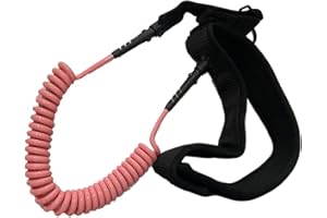 BEIDUOYANG Waist Belt Leash with Paddle Board Coiled Leash for Stand Up Paddle Board Adjustable Quick Release Surfboard Waist