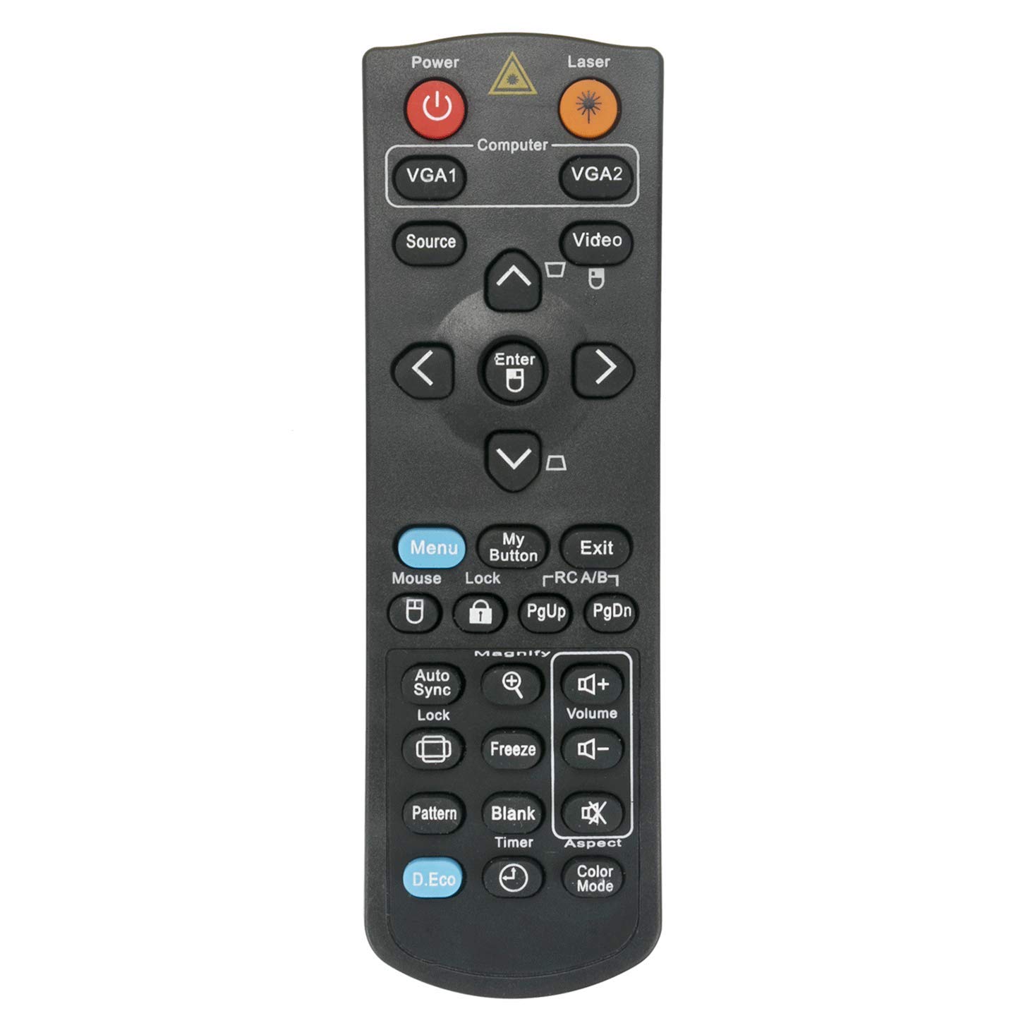 VINABTY Remote Control for ViewSonic PJD5126 PJD5226 PJD5226W PJD6223 PJD6353S PJD6653ws PJD6253 PJD6383 PJD6383S PJD6553W PJD6683W PJD6683WS PJD5132 PJD5232L