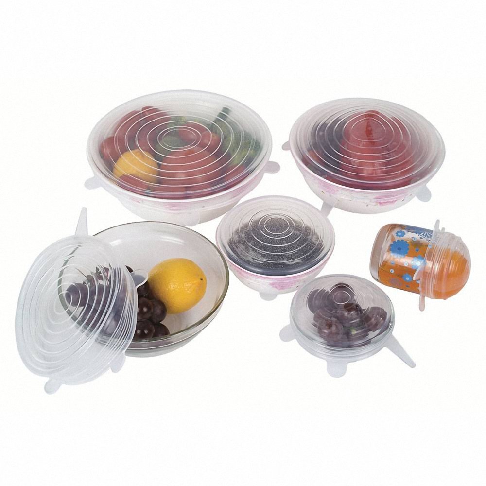 Qwhome 6 Cubiertas De Silicona para Alimentos, Tapas Estirables ...