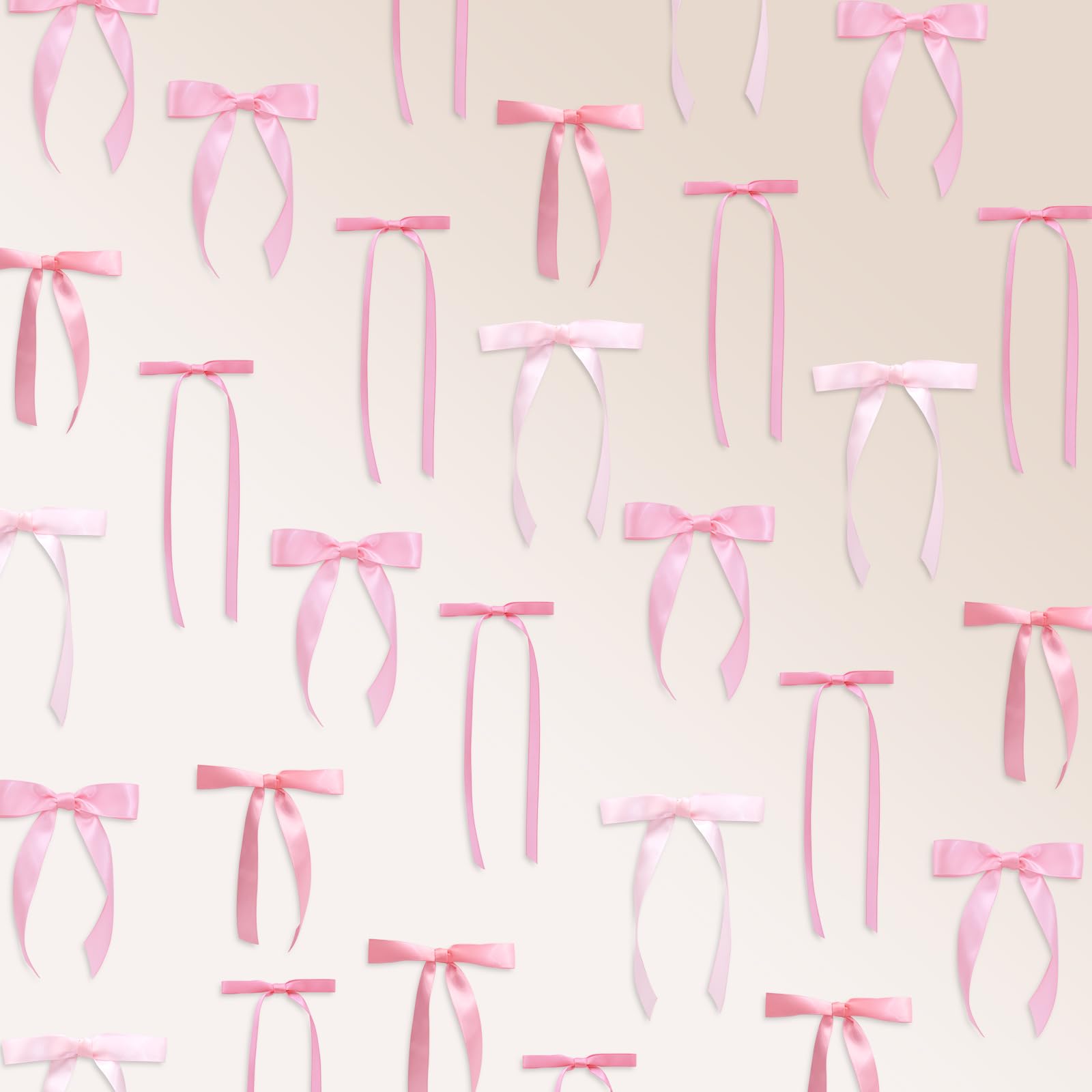 Photo 1 of 28 Pcs Pink Bow Ribbons Wall Backdrop for Coquette Party Decor, DIY Photo Backdrop with Mixed Colors & Sizes for Room Decor, Birthday, Baby Shower, Bridal Shower, Bachelorette Party. (Pink)