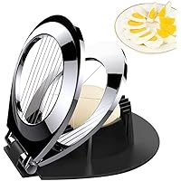 Egg Slicer, BIBURY Egg Cutter Heavy Duty Slicer for Strawberry Fruit Garnish Slicer, Stainless Steel Wire with 3 Slicing…