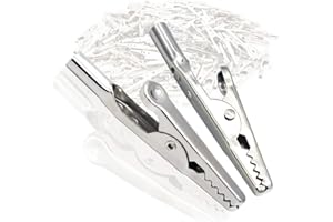 24Pcs 51mm Metal Alligator Clip Spring Clamps test line Crocodile Clip Silver Tone Alligator Clips Nickel Plated Crocodile Cl