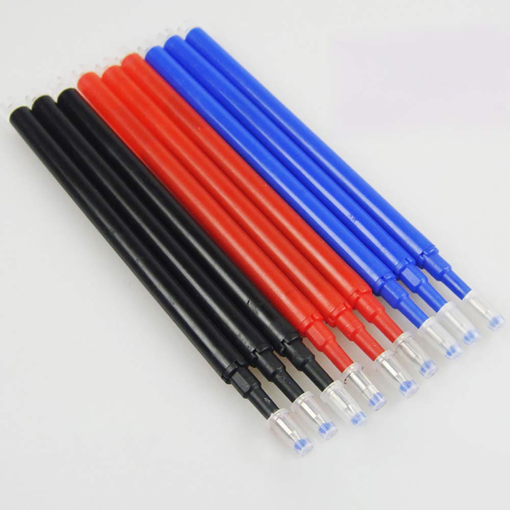 Set of 6 PCS 0.7 mm Erasable Ballpoint Pen Refill Cartridge Replacement - Rosy Red+Blue