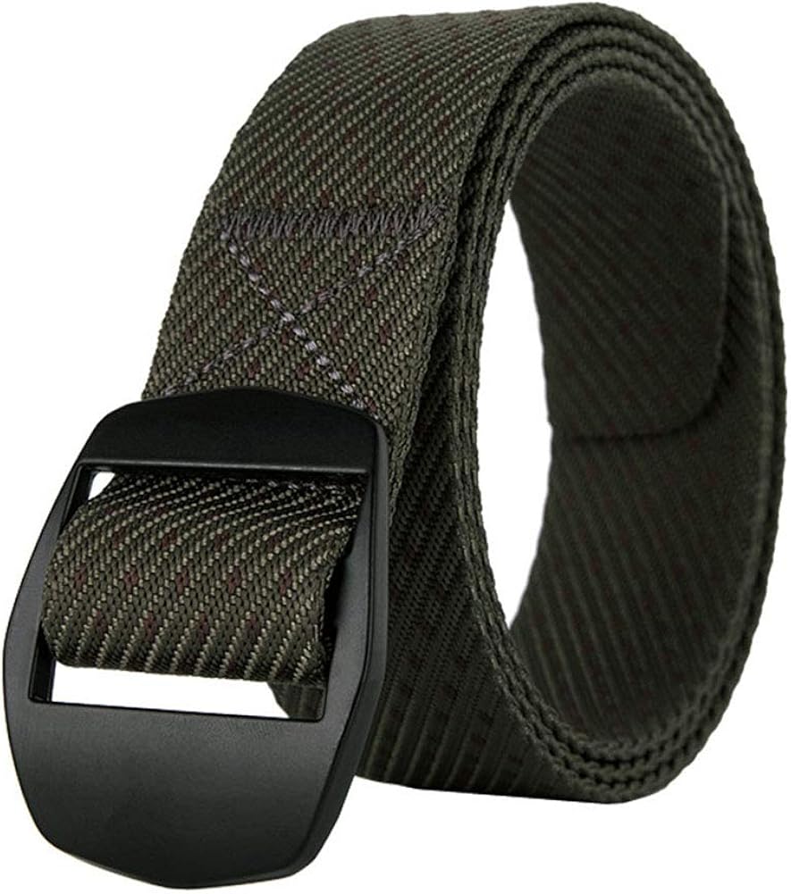 Men's Nylon Belt, Metal Buckle Cloth Belt Fashion Breathable 38mm Wide