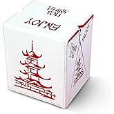 SleeveChief - ORIGINAL China To Go! fits 100 double Sleeved Cards | Original design, vegan leather &amp; Holo Design | MTG commander deck box &amp; for ALL other trading card games