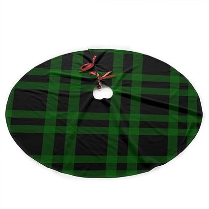 Green plaid tree skirt Clearance
