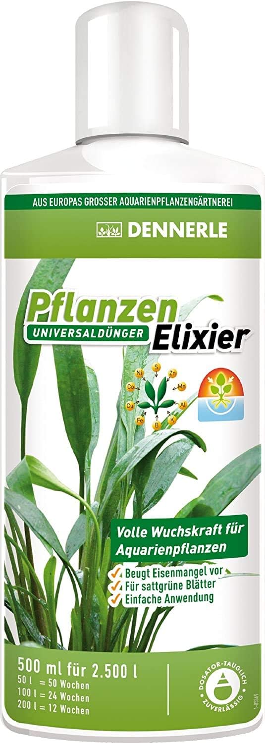 Dennerle 2755 Pflanzen Elixier - Universaldünger für Aquarienpflanzen, für sattgrüne Blätter, 500 ml