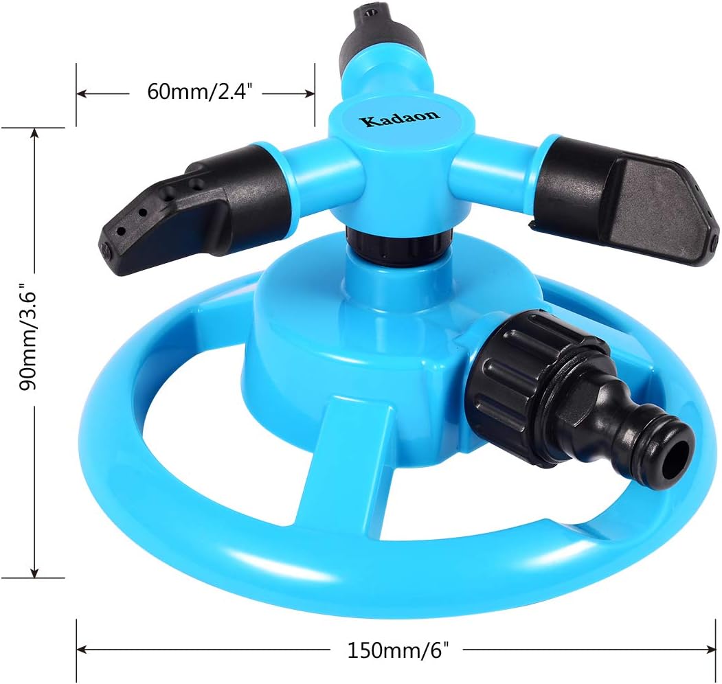 Kadaon Lawn Sprinkler Automatic Garden Water Sprinklers Lawn Irrigation System 3600 Square Feet Coverage Rotation 360 Degree : Garden & Outdoor