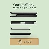 Zinus Caleb Double Bed Frame 4ft6 135x190 cm Steel Slat Support Black view 9