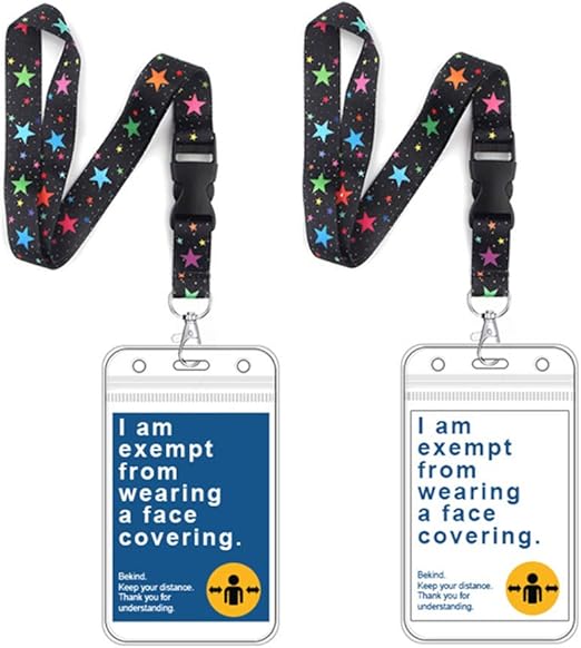 Face Covering Exemption Card,Neck Lanyard Travel Health Exemption Card