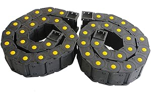 CREABYGIRLS 4Pcs R55 25mm x 57mm(Inner) Drag Chain Cable Carrier Enclosed Type 1 Meter/39.4 inch Length Cable Wire Carrier Drag Chain with End Connectors for CNC Machine