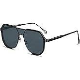 Rmerom Retro Oversized Square Aviator Sunglasses for Women Men, 2026 Fashion Vintage Trendy Large Aviator Sun glasses UV400