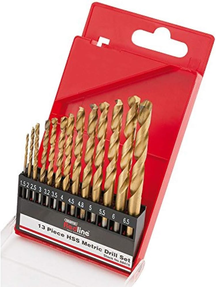 Draper Redline 68415 HSS Metric Twist Drill Set,Blue(13-Piece)
