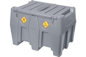 BREARO Diesel Transfer Tank 116 Gallon, with 10.6 GPM Fast Flow Rate 12V DC Transfer Pump,19.7 ft Power Cord Portable Diesel Tank for Easy Fuel Transportation & Fit the Truck Bed, Grey