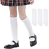 American Trends Kids Knee High Socks Boys Girls School Uniform Dress Socks Toddler Long Tube Seamless Knit Socks 3 Pack