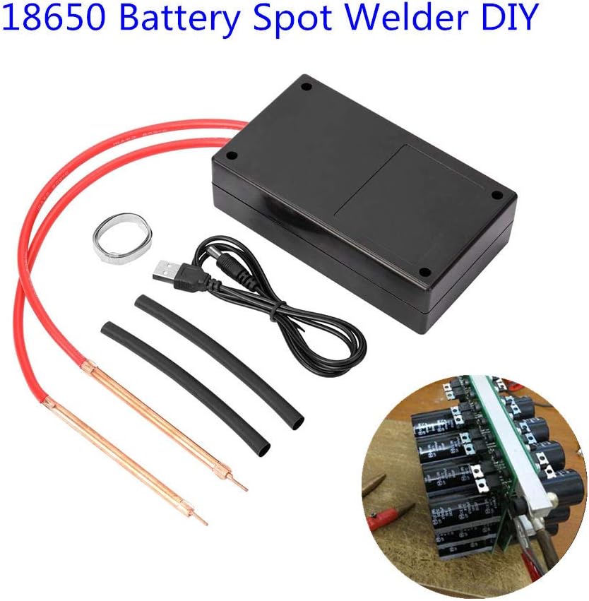 Mini Spot Welder, 18650 Battery Handheld Spot Welder 6 Gear Adjustable Mini Spot Welder Machine with Spot Welding Pen and Nickle Sheet for 18650 Battery for Craftsman/Beginner (Spot Welder A) - - 