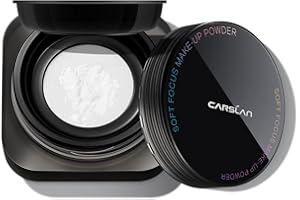 CARSLAN Soft Focus Loose Setting Powder, Waterproof, Matte, Oil Control, Shine Free, Talc-Free Face Powder Makeup, 24H Longwear Finishing Powder, 01 Translucent For Dry