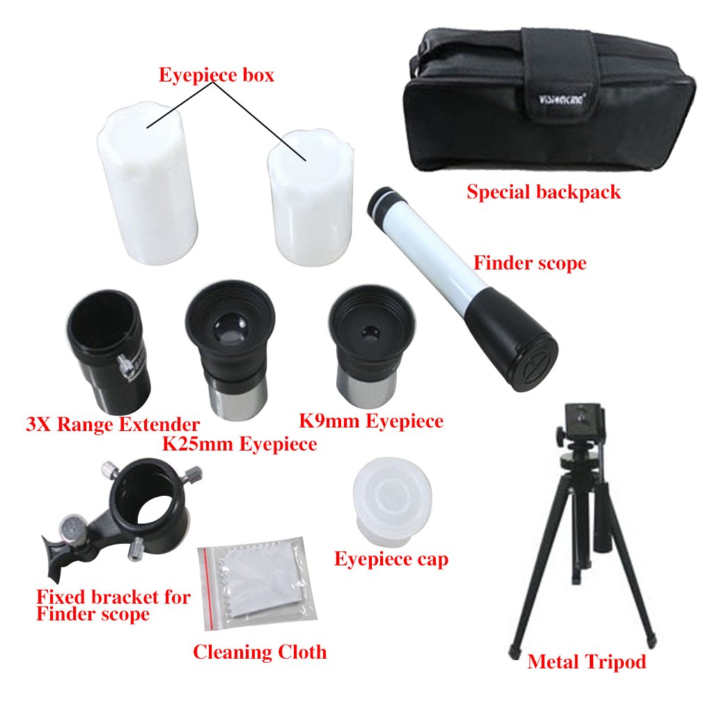 Bial 350X60mm Binoculars Monocular Astronomical Telescope w/Tabletop Tripod & Compass & Carry Case