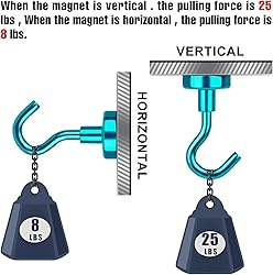 DIYMAG Magnetic Hooks, 25Lbs Strong Heavy Duty