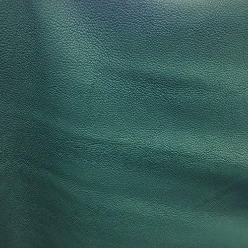 FROGJELLY LEATHER HIDES - COW SKINS VARIOUS COLORS & SIZES (12 X 24 Inches 2 Square Foot) (Mediterranean Green)