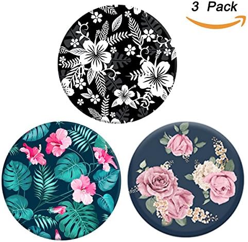 Multi-Function Mounts and Stands,Dmcyber Expanding Stand Grip Pop Mount Socket for Smartphones ,iPhone and Tablets, Pack of 3 (Flower)