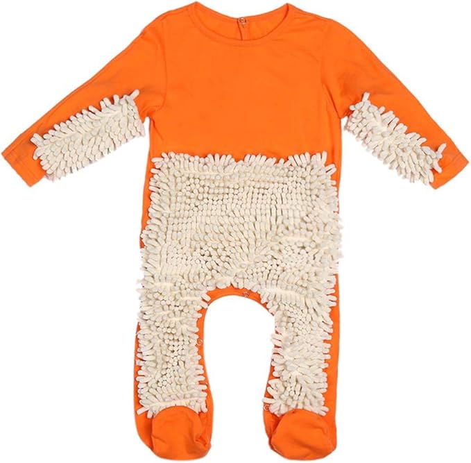 Nari115 Baby Boys Girls Mop Onesies Baby Mop Outfits