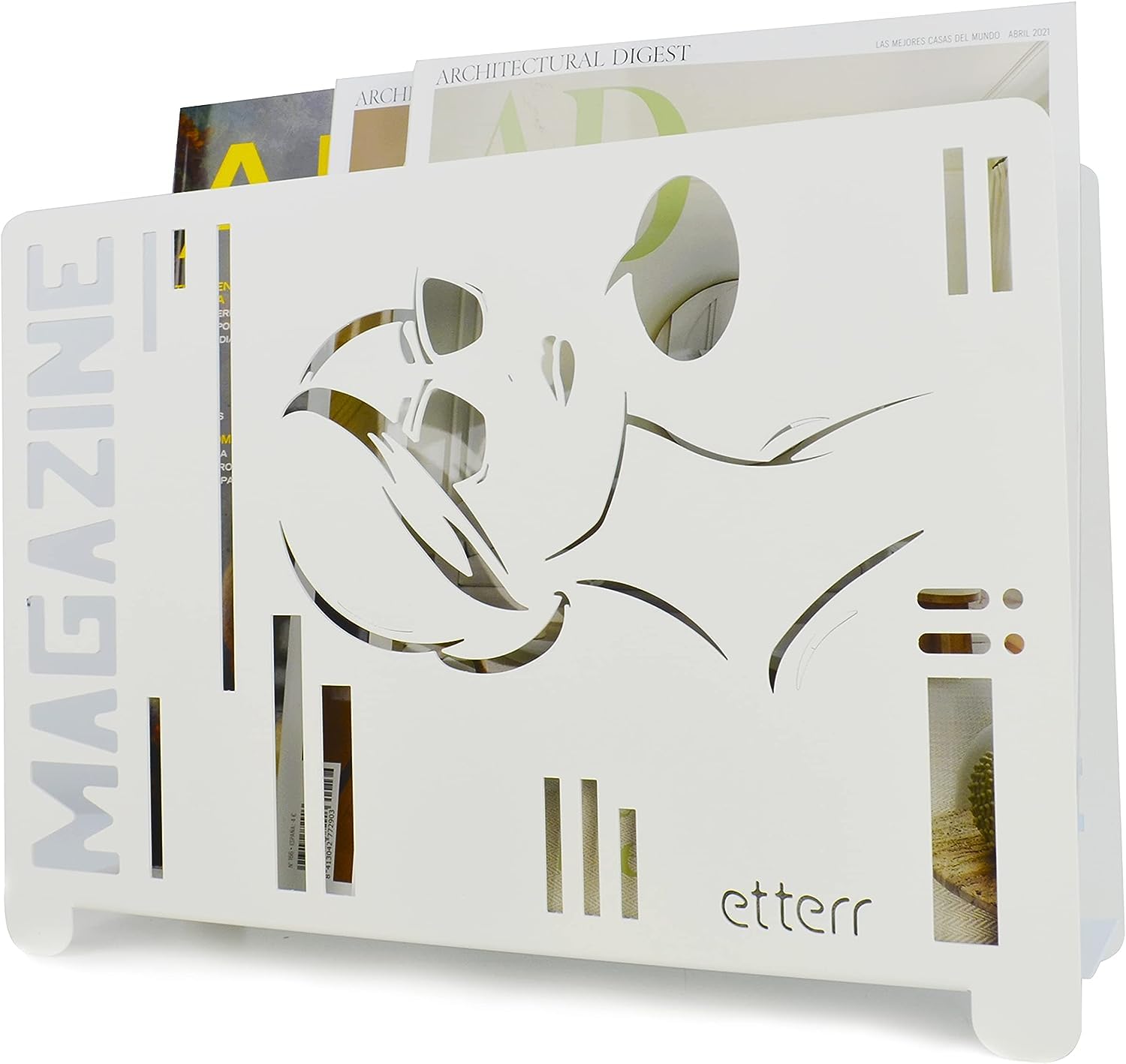 etterr | Magazine Holder | 100% Steel | Made in Europe | Magazine Storage | Magazine Racks for the Living Room | Newspaper Rack | Magazine & Newspaper Holders | Magazine Rack Floor | Letter Holder