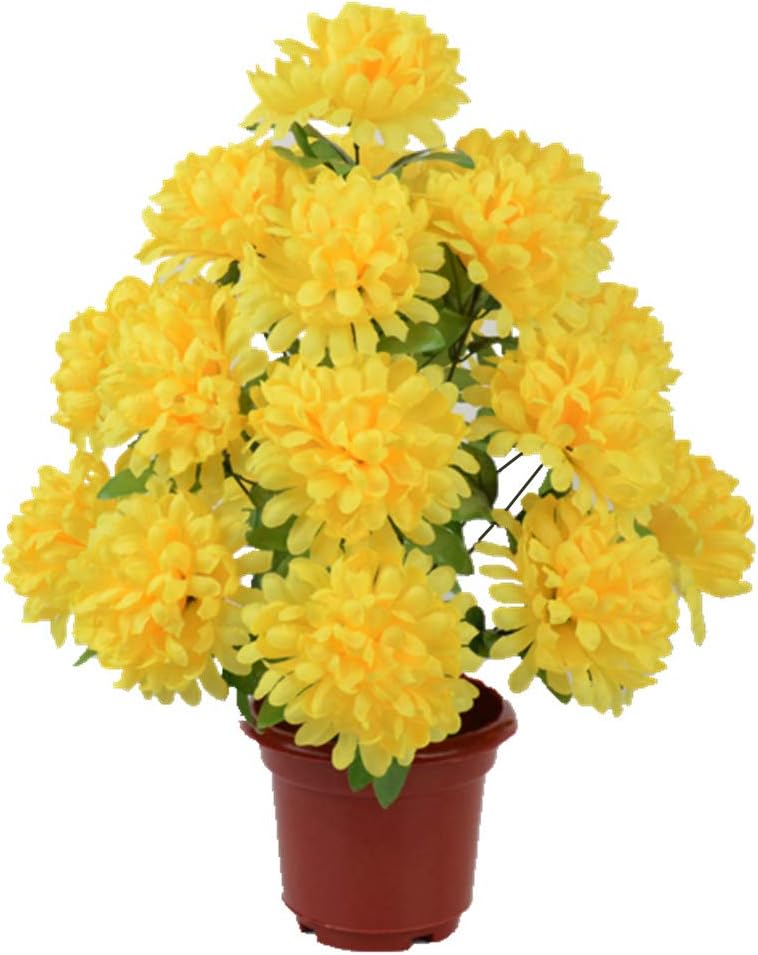 Michael Dark 46cm Artificial Marigold Bush - Orange