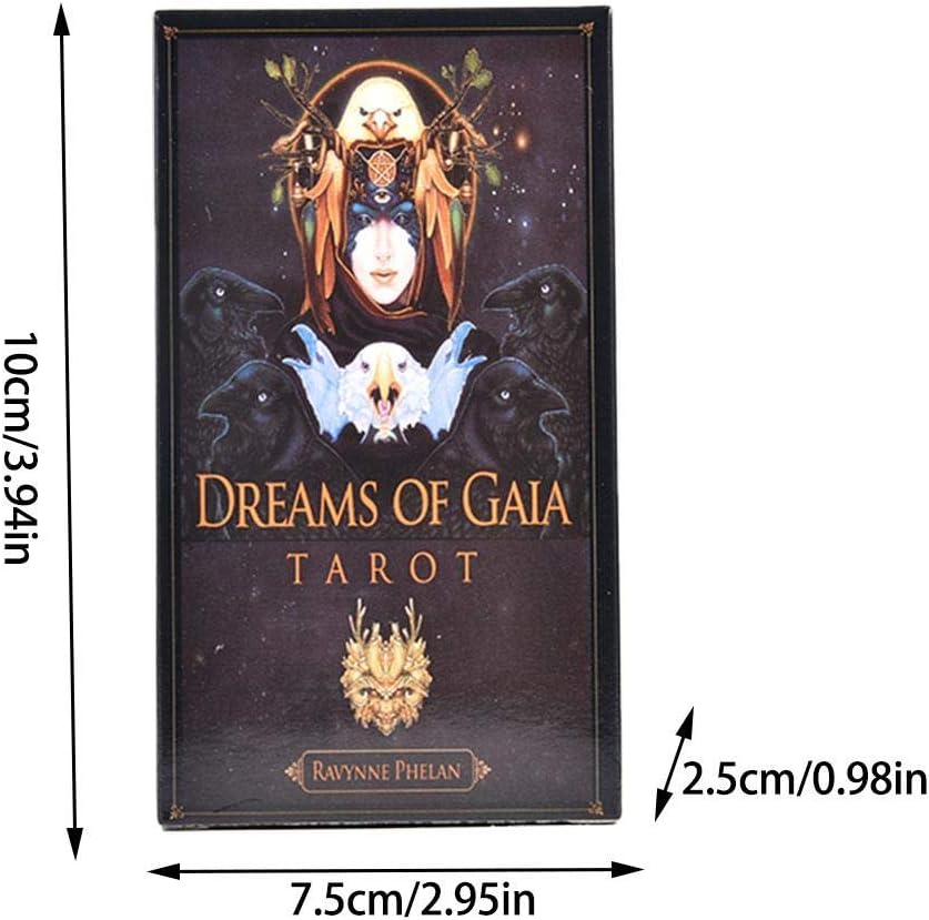 Tarot Card,The Dreams of Gaia Tarot Cards Deck and Guidebook,Tarot Guidebook Table Game Cards for Family Gathering Party 81PCS