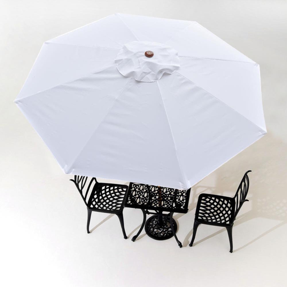 9 Ft Patio Umbrella Replacement Sunshade Canopy Outdoor Top White 9 X 9 108 Diameter 8 Ribs Construction Umbrella Top Replacement Canopy W Finial Screw Hole Tip Covers Uv Block Waterproof