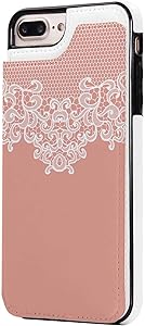 White on Texture,Compatible with iPhone 7 Plus Template. Basic Case Compatible with iPone 7/8 Plus