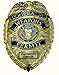 CUSTOM ENGRAVED MODEL Concealed Weapons Permit Metal Badge & Wallet Gold