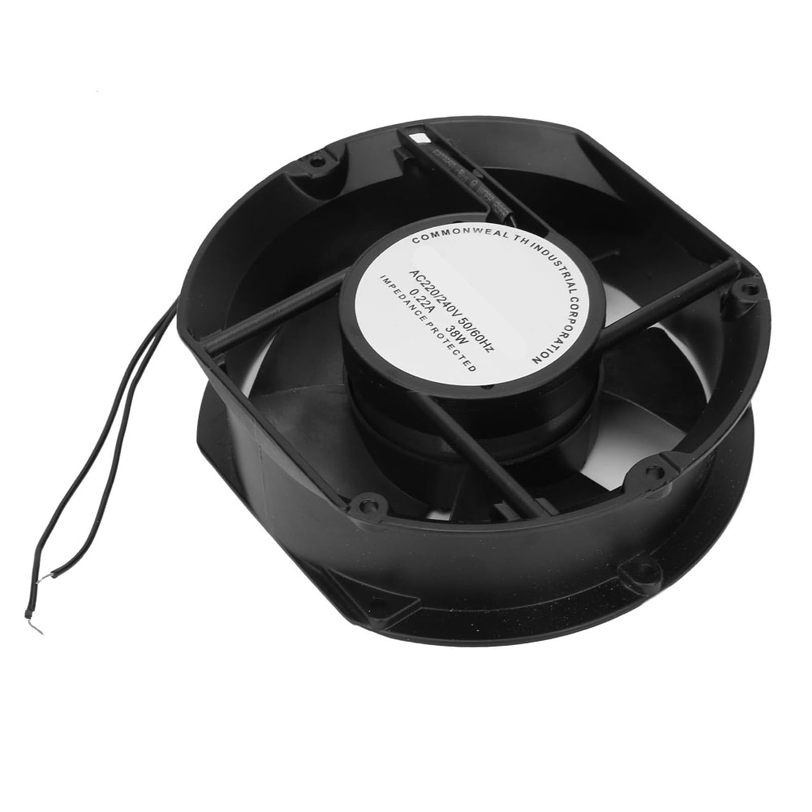 Cooling Fan, AC220V Oval Axial Fan, Larger Air Volume Heat-dissipating Low Noise 38W for DIY Cooling Ventilation Doorway