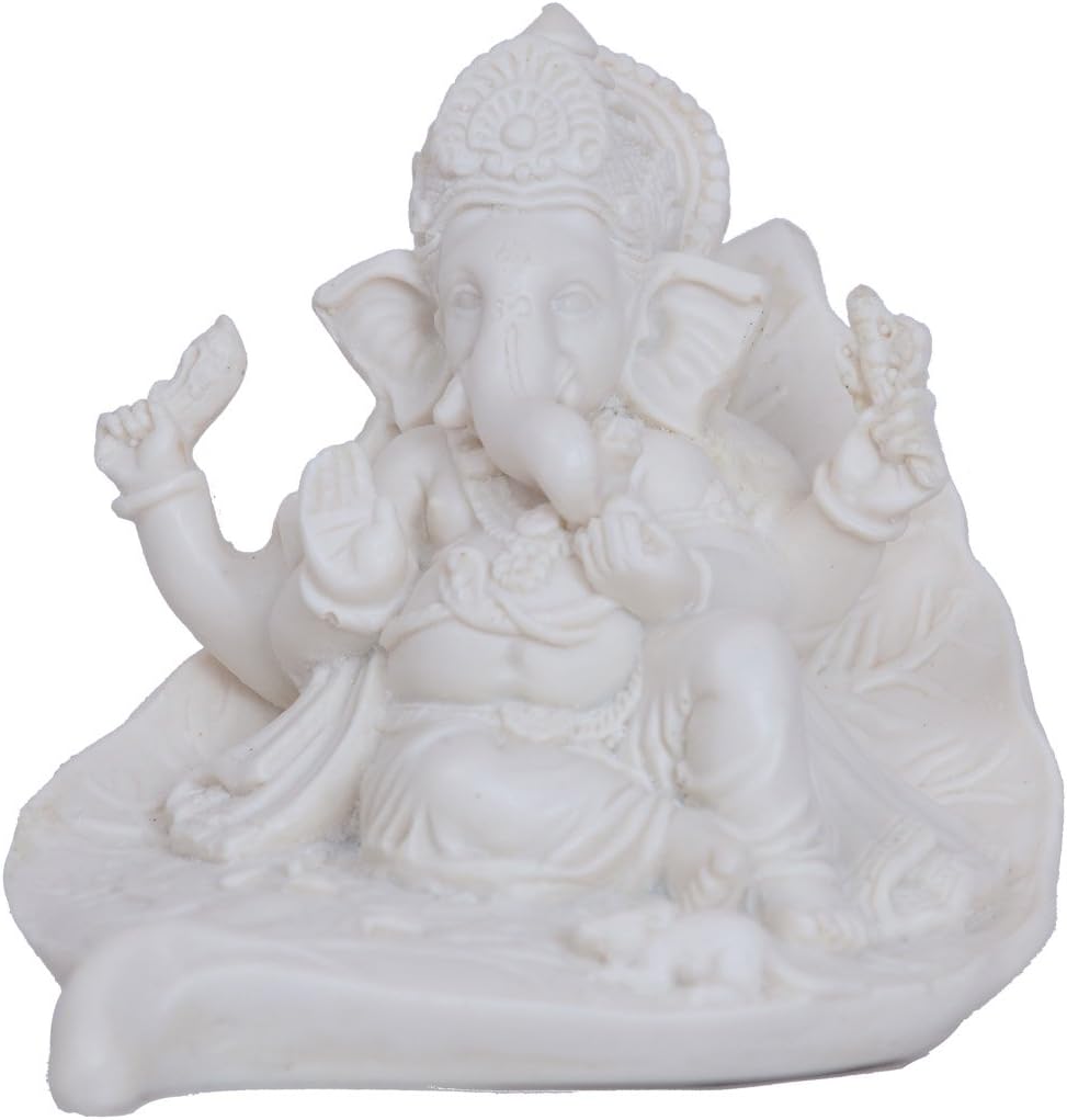 TRUSTED SELLER Lucky 4" Pan Ganesha Ganesh Statue Handmade Poly Marble Home Decor Art Best Gift