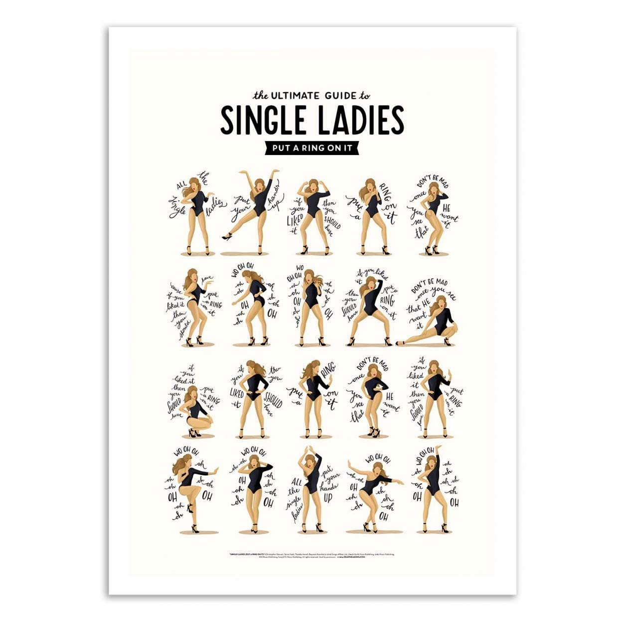 Wall Editions Art-Poster - single ladies - Nour Tohme