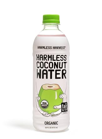 Harmless harvest 100% raw Coconut Water plastic 16oz (859078002153)