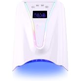 M - Crystal Cure 128W UV Nail Lamp, Cordless, Rechargeable (White) | Fast Curing Nail Light With 45 Powerful 365nm+405nm LEDs - Auto Sensor - UV Light For Gel Nails For Manicures &amp; Pedicures