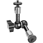 Lanxire 5.6 Inch Adjustable Friction Magic Arm for Camera Cage, Flash, LED Light, Microphone, Monitor - 1/4" Screw - Max Load 4.4lb/2kg