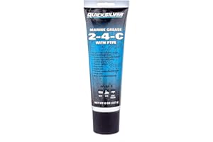 Quicksilver 802859Q1 2-4-C Marine Grease with Teflon, Multi-Purpose Marine Lubricant – 8 oz. Tube
