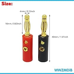 WWZMDiB 4mm Banana Plugs Stackable Connectors for