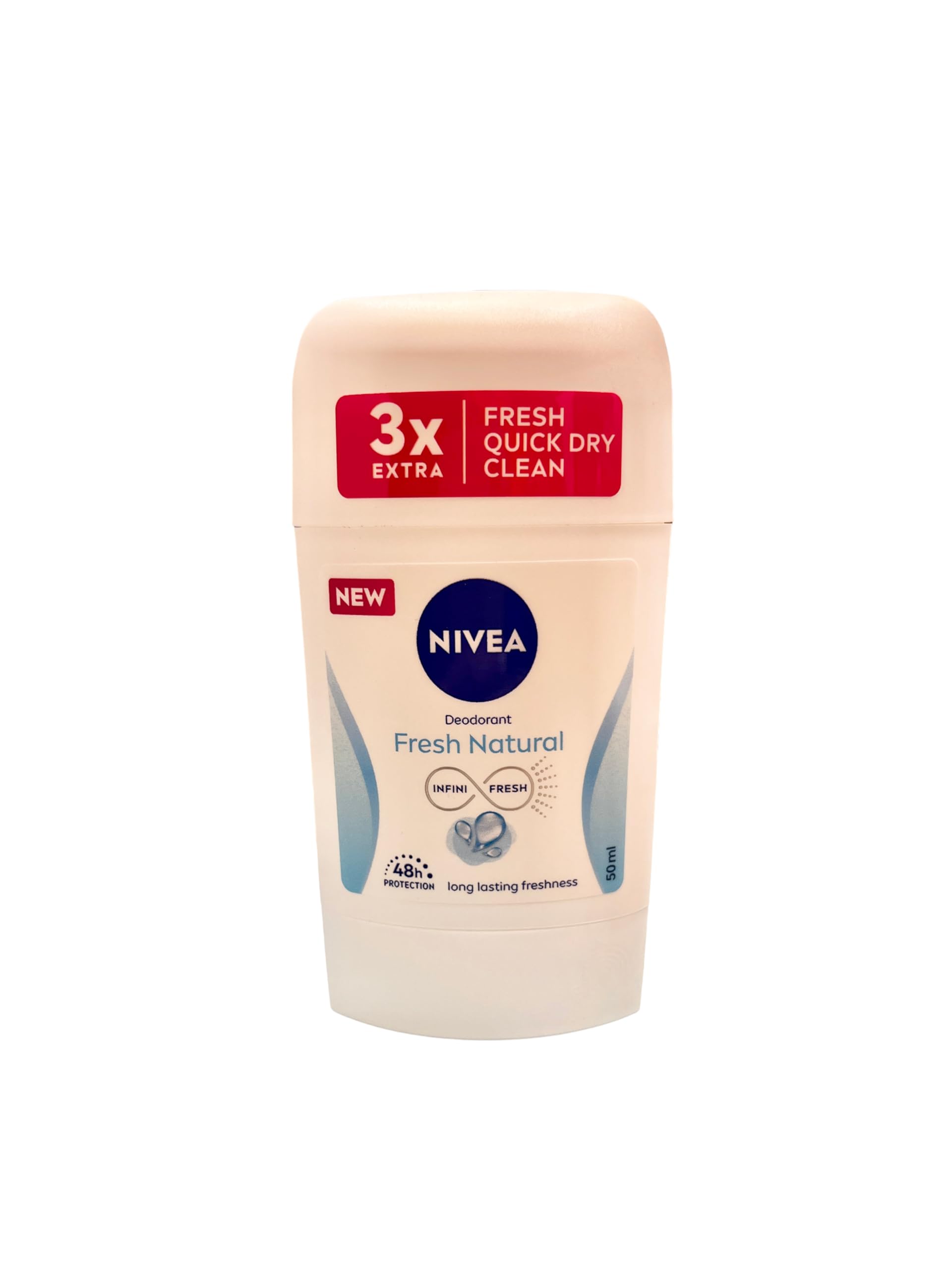 Nivea Fresh Natural Deodorant Stick (40 ml), Aluminium-Free (ACH) With Fresh Floral Fragrance, 48h Antibacterial Protection, Nourishes Skin